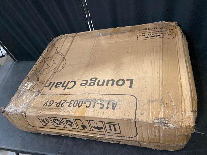 Photo 1 of (Set of 2) Patio Lounge Foldable Zero Gravity Chair with Cup Holding Tray Metal Outdoor Recliner with Gray Cushions