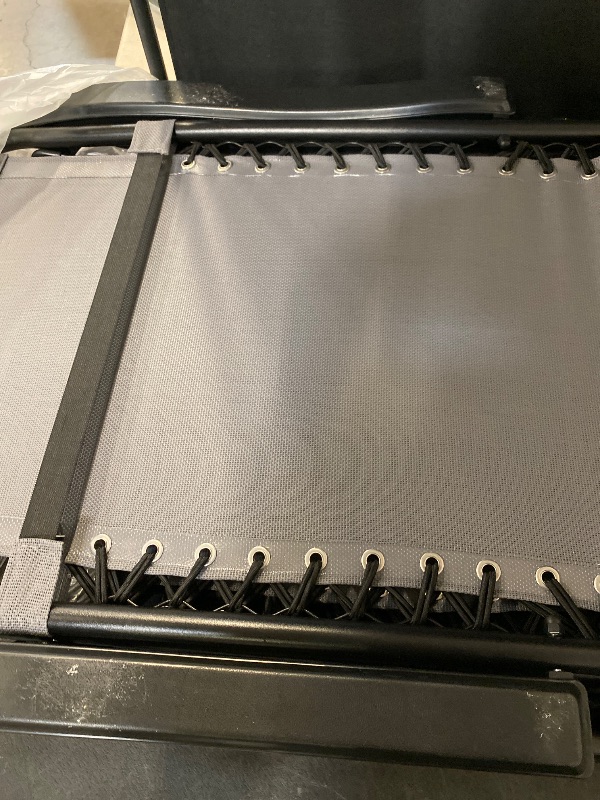 Photo 1 of (Set of 2) Patio Lounge Foldable Zero Gravity Chair with Cup Holding Tray Metal Outdoor Recliner with Gray Cushions