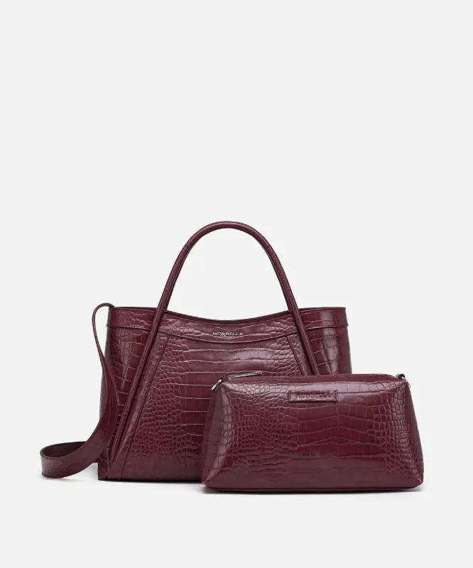 Photo 1 of Kelly M Plus Size 2 PCS Set Crocodile Print Top Handle Bag