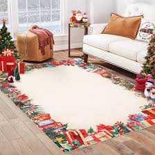 Photo 1 of 5x7 Garvee Christmas Area Rug - Non-Slip, Machine Washable - Soft Low Pile, Durable - Living Room, Bedroom, Kitchen Decor