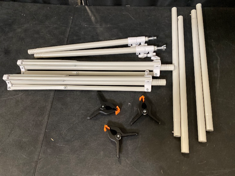 Photo 1 of Backdrop Stand Photo Video Studio, 10Ft Wide Adjustable Backdrop Stand, Background Support System Kit with Clamps Carry Bag for Photography/Wedding/Party Decoration(White)