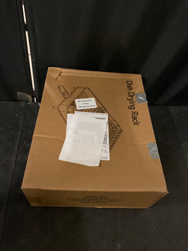 Photo 1 of Dish Drying Rack, 304 Stainless Steel Dish Drainer with Removable Utensil Holder & Drain Board, Rustproof Space-Saving Dish Rack for Kitchen Countertop, Grey