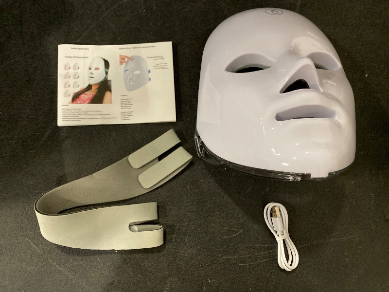 Photo 1 of 7-1 Colors Red Light Therapy For Face LED Facial Skin Care Mask,Red Light Mask for Face, LED Facial Mask Light,Salon or Home,White