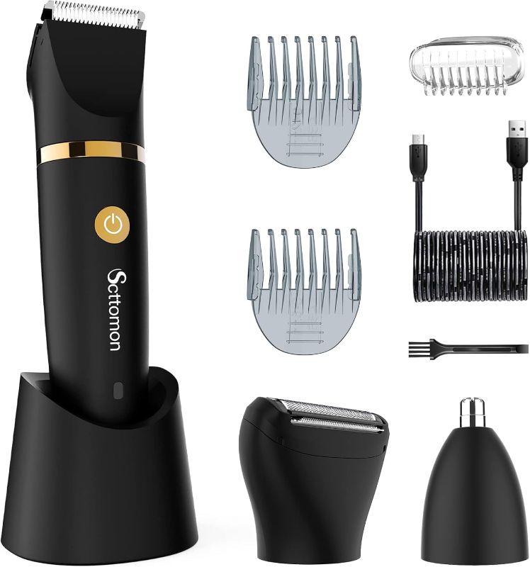 Photo 1 of Electric Groin Hair Trim Ball Trimmer for Men Body Shaver Below-The-Waist Groomer Nose Hair Trimmer Waterproof Cordless 3 in 1
