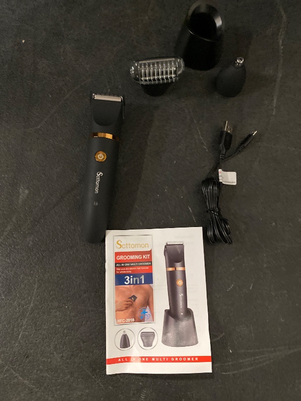 Photo 1 of Electric Groin Hair Trim Ball Trimmer for Men Body Shaver Below-The-Waist Groomer Nose Hair Trimmer Waterproof Cordless 3 in 1