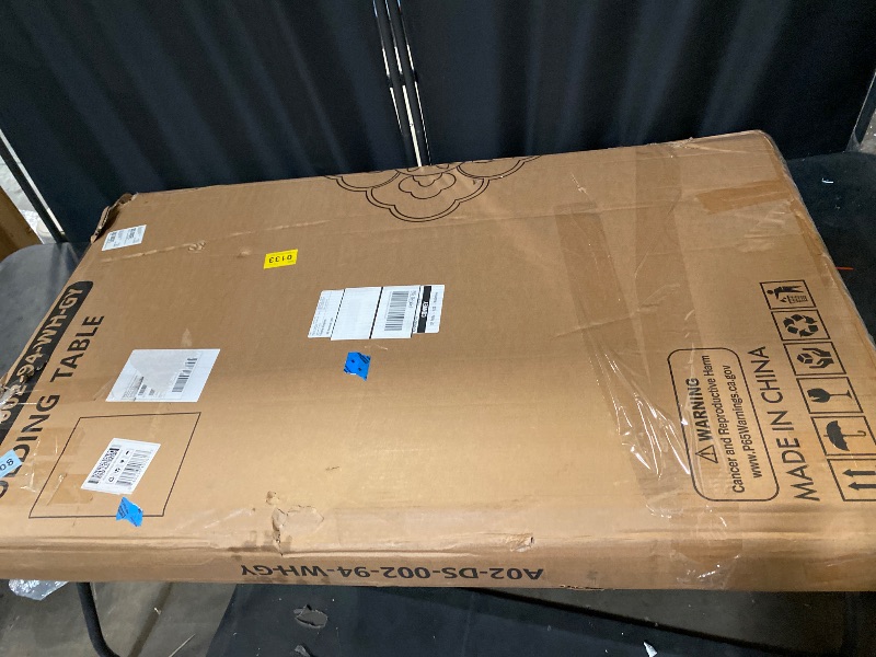 Photo 1 of 4ft Plastic Folding Table, Indoor Outdoor Collapsible Portable Dining Table w/Handle, Ideal for Picnic Party Camping, White