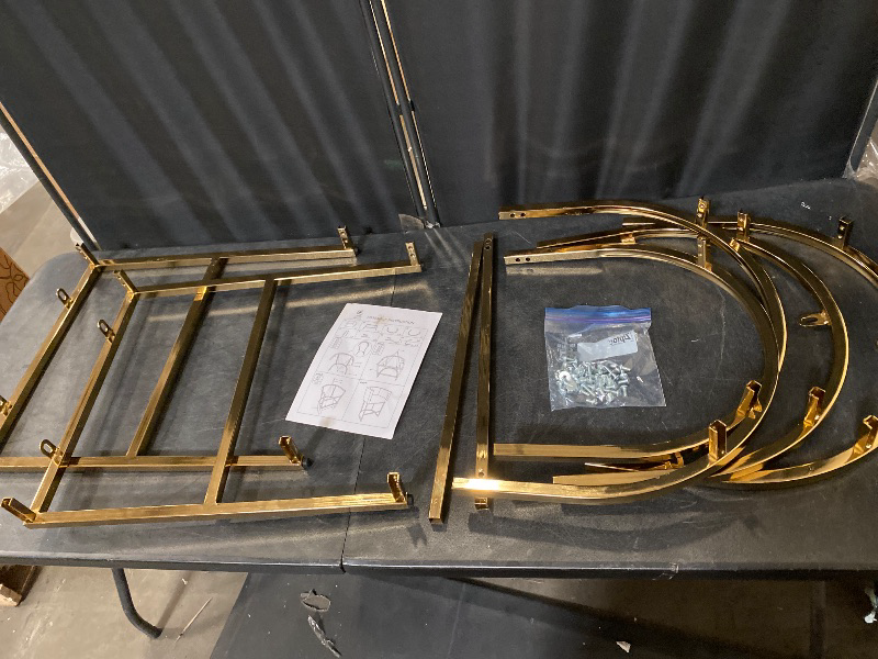 Photo 1 of Stools Set of 2, 38 Inch Height Modern Kitchen Bar Stools with Fabric Upholstered, Indoor & Outdoor Bar Stools for Kitchen Island,BarStools with Gold Metal Stand?White?