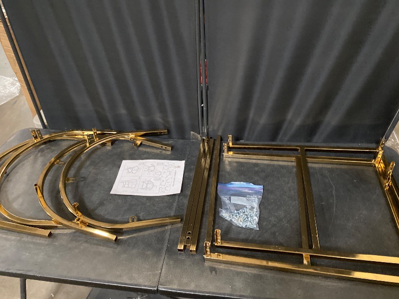 Photo 1 of Bar Stools Set of 2, 38 Inch Height Modern Kitchen Bar Stools with Fabric Upholstered, Indoor & Outdoor Bar Stools for Kitchen Island,BarStools with Gold Metal Stand?White?