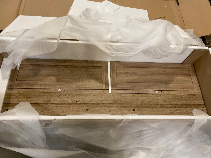 Photo 1 of 7 Drawer Dresser for Bedroom, 57" Wide Rattan Dressers, Large Chest of Drawers for Bedroom, Dresser TV Stand, Boho Closet Organizer (Reclaimed Light Oak, 7 Drawers (1 pc))