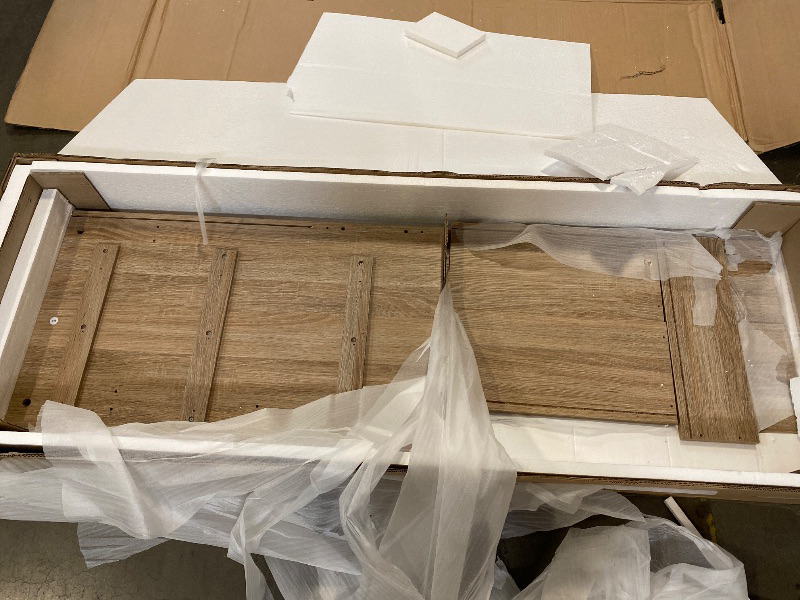 Photo 1 of 7 Drawer Dresser for Bedroom, 57" Wide Rattan Dressers, Large Chest of Drawers for Bedroom, Dresser TV Stand, Boho Closet Organizer (Reclaimed Light Oak, 7 Drawers (1 pc))