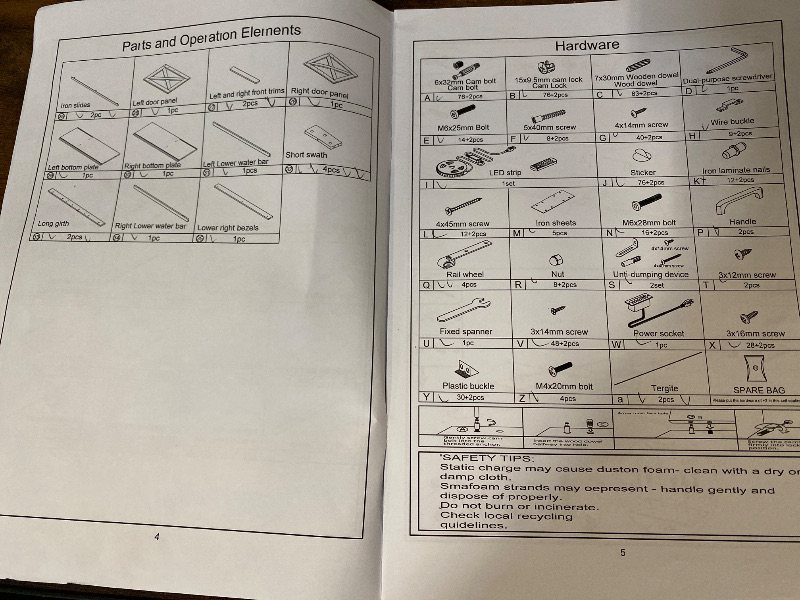 Photo 1 of 4 Layer Farmhouse Coffee Bar Cabinet With Power Outlet & LED Light, 57" Barn Door Buffet Cabinet Kitchen Storage With Adjustable Shelves(Brown)