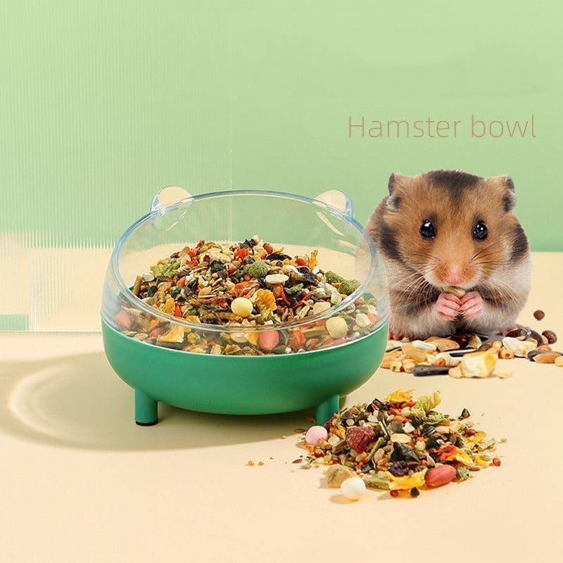 Photo 1 of Hamster Sand Bath Container, Large Sandbox Toilet Gerbil Batheoom, Tiny Chinchilla Dust Bathtub Sand Bath Box for Hamster Cage Accessories 6.5 Inch-Dark Green
