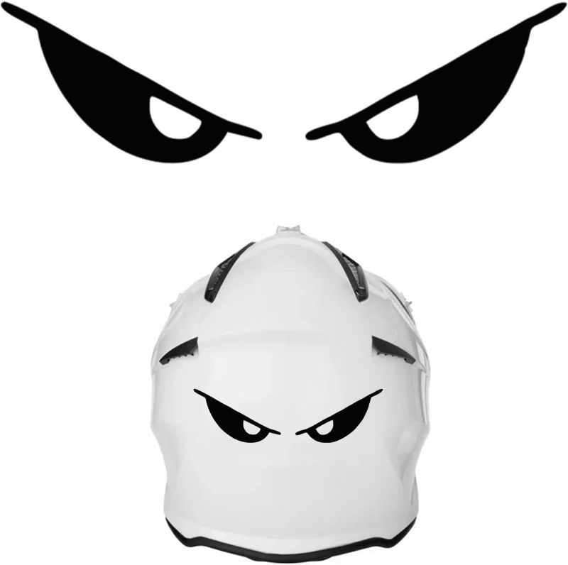Photo 1 of Helmets EyeStickers - Reflective Motorcycle Eye Decals, Helmet Body Decorative Stickers, High Visibility Design Sticker, Motorcycle Helmets Eye Stickers | Universal Adhesive Decals for Cars Mo
