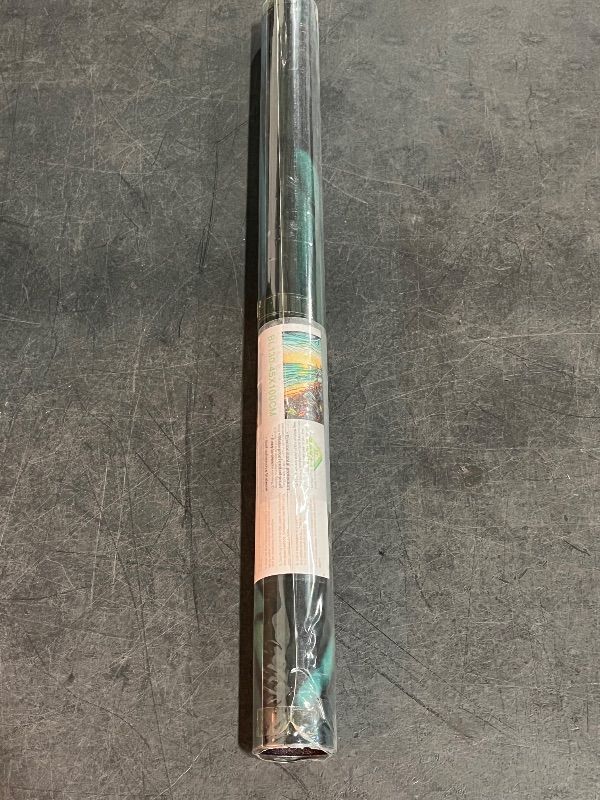 Photo 1 of Privacy Window Film Colorful Seaside Sunset Stained Glass Window Film Decorative Frosted Window Cling Non-Adhesive Static Cling for Window & Glass Door
