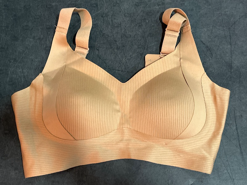 Photo 1 of (XL) 5 Pack Seamless Bras for Women Push Up Ribbed Wireless Full Support Adjustable Bra Solid Color Comfortable Bralette * Different Colors 
