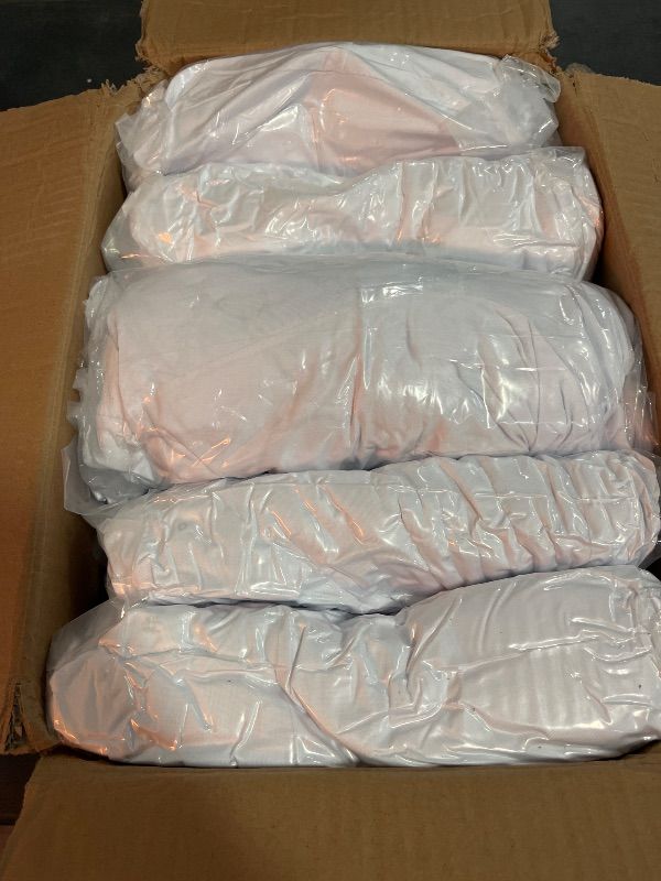 Photo 1 of Craft And Party 50 Pack White Spandex Folding Chair Covers, Stretch Polyester Slipcovers for Wedding, Party & Dining Chairs – Flat Front Design, Universal Fit
