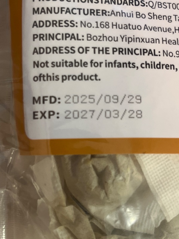 Photo 1 of Expires 03/28/2027 .. 30 Turmeric Ginger Cinnamon Tea Bags, 100% Natural Ingredients Herbal Tea, Turmeric Ginger Herbal Blend for Wellness, Vegan, No Sugar, Caffeine-Free