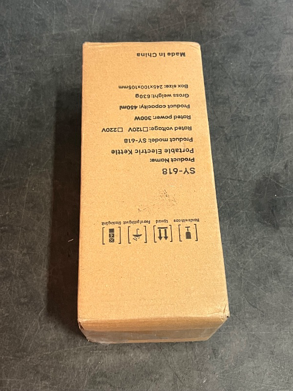 Photo 1 of Compact Portable Electric Kettle, LCD Display with 6 Temperature Settings, 304 Stainless Steel, 450ml/15.2oz, Auto Shut-Off and Boil-Dry Protection, Travel Electric Kettle Teapot, White