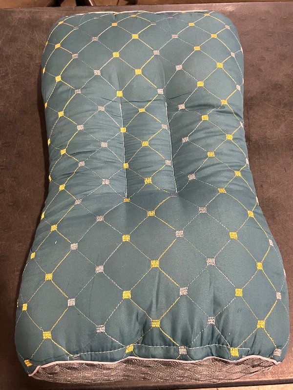 Photo 1 of Alleviate Neck and Shoulder Pain with Pillows for Sleeping, Knitted Pillow SP Cervical Vertebra Protection (Cerulean Blue)
