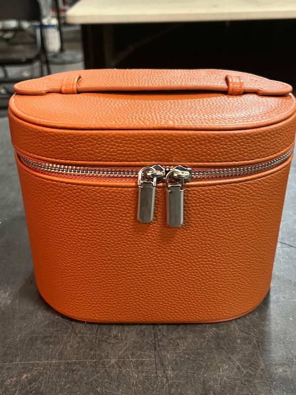 Photo 1 of Makeup Bag, Travel Make up Case with Compartments and Handle, Portable Cosmetic Organizer Bags,Toiletry Bag for Women