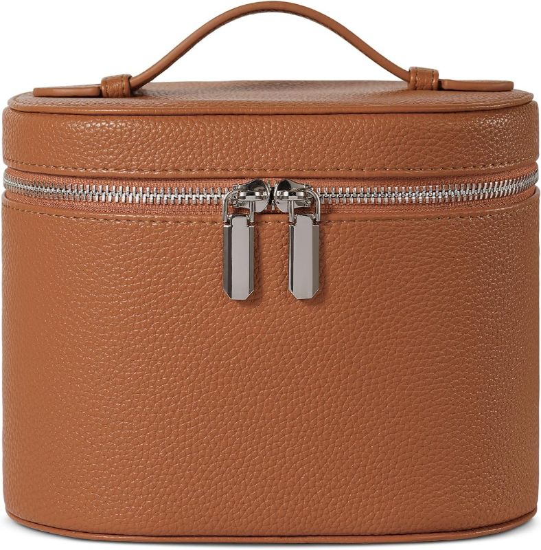 Photo 1 of Makeup Bag, Travel Make up Case with Compartments and Handle, Portable Cosmetic Organizer Bags,Toiletry Bag for Women