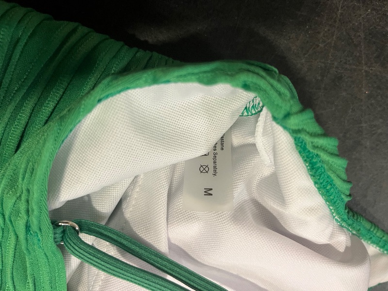 Photo 1 of (M) Women's Strappy Ribbed Monokini, 1 Piece Adjustable Spaghetti Straps Triangle Bottoms Swimwear Bikini Suits
