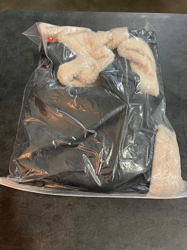 Photo 1 of (M) Mens Leather Jacket with Faux Fur Trim