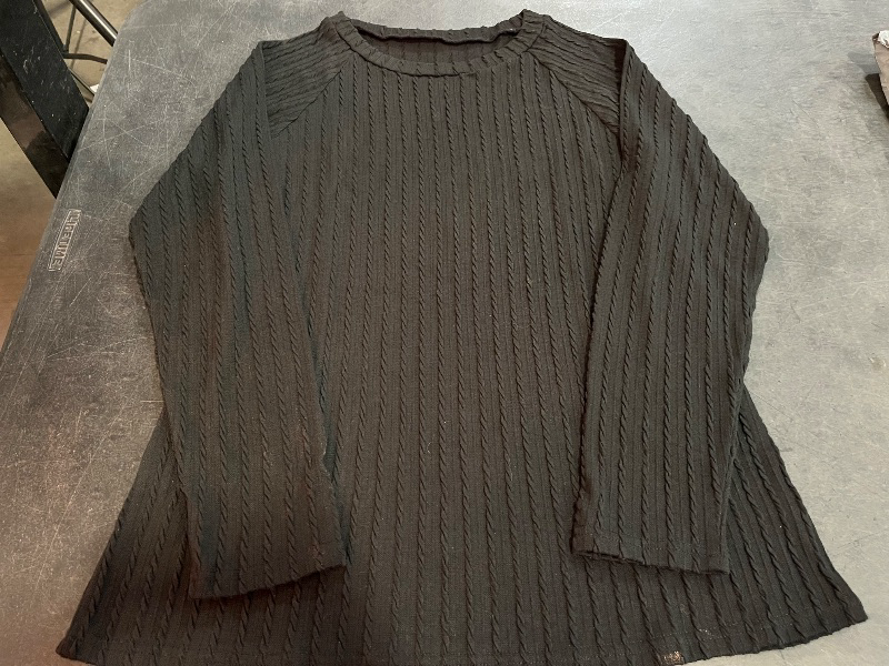 Photo 1 of (S) Womens Plus Size Tops Crewneck Long Sleeve Top Super Soft Shirts Oversized Basic Tees Loose Tunic