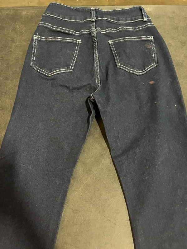 Photo 1 of (S) Retro Double Breasted High Street Bootcut Jeans for Women High Waisted Flare Fitted Casual Outwear Pants