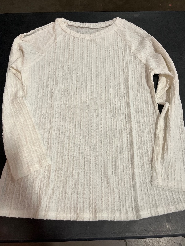 Photo 1 of (S)  Womens Plus Size Tops Crewneck Long Sleeve Top Super Soft Shirts Oversized Basic Tees Loose Tunic