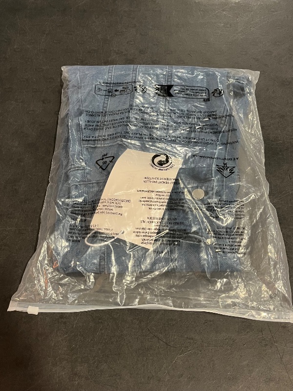 Photo 1 of (XL) Womens Blue Demin Seam Detail Straight Leg 