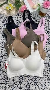 Photo 1 of (M) Super Firming Bra, Women's Ribbed Push Up Adjustable Wireless Bra, Wire-Free Non-Marking Skin-Friendly Push-Up Bras, 5 Pack
