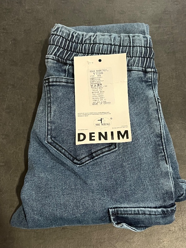 Photo 1 of (S) Womens Denim Jeans With Pockets and String Ties 