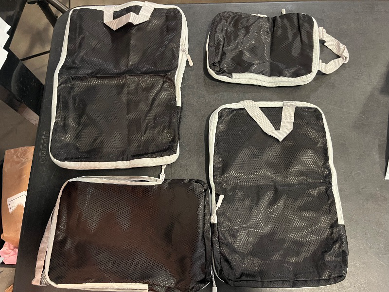 Photo 1 of 4pcs Travel Storage Bag Compression Packing Cubes Packing Cubes for Suitcases Diaper Bag Organizers Compact Luggage Organizers
