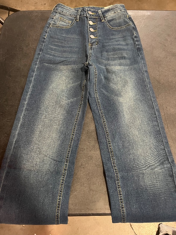 Photo 1 of (S) Womens Denim Wide Leg Jeans 