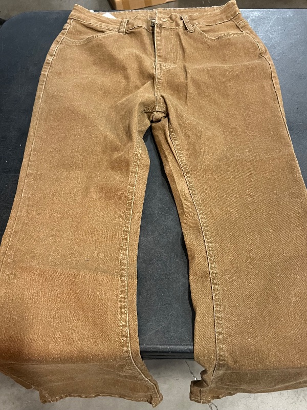 Photo 1 of (L) Womens Brown Mid Rise Jeans
