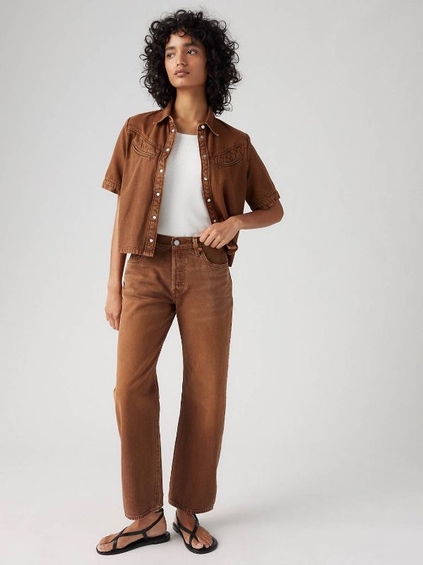 Photo 1 of (XXL) Womens Brown Mid Rise Jeans 