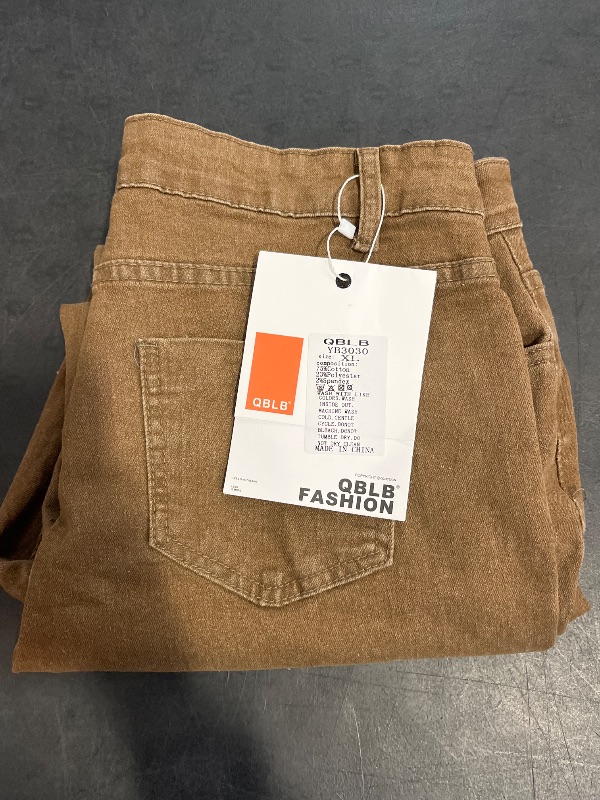 Photo 1 of (XL) Womens Brown Mid Rise Jeans