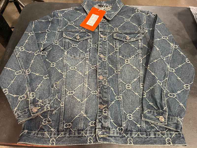 Photo 1 of (3XL)  Mens High Street Men Denim Jacket Loose 