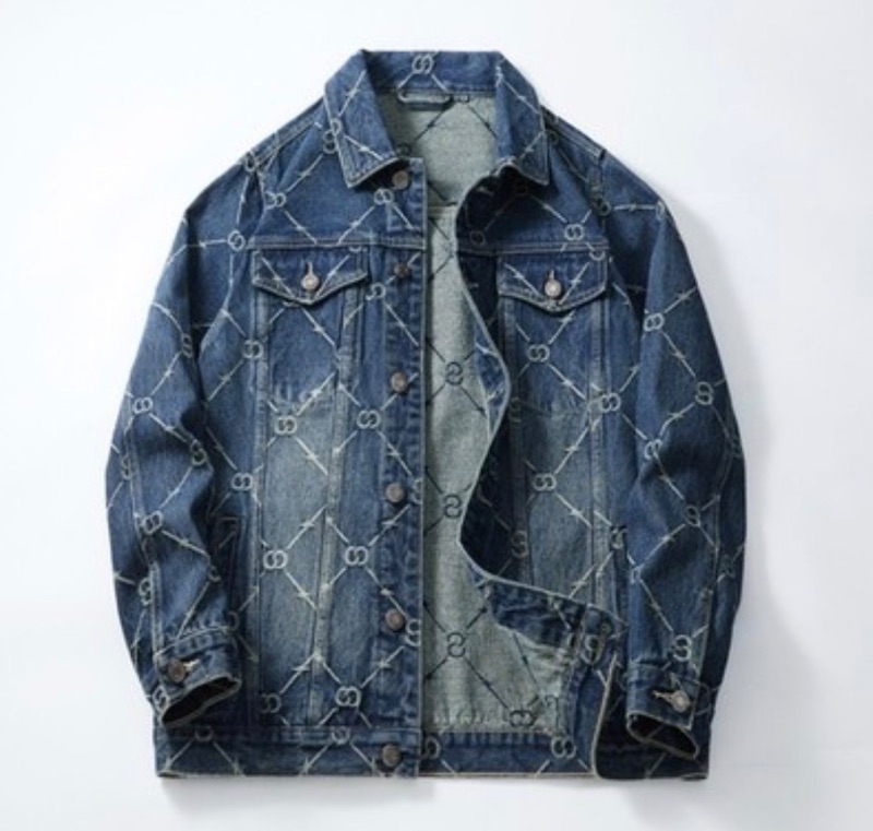 Photo 1 of (3XL)  Mens High Street Men Denim Jacket Loose 