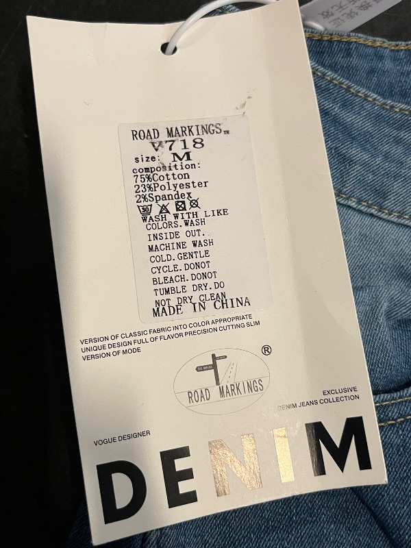 Photo 1 of (M)  Womens High Waisted Distressed Denim Skinny Jeans