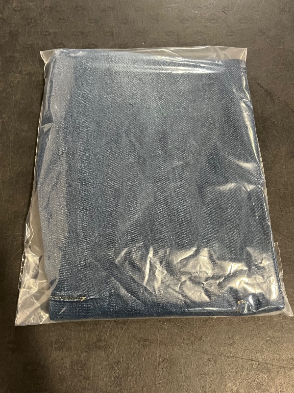 Photo 1 of (XL)  Ladies Casual Straight Jeans With Drawstring And Pocket, Long, Non-Elastic Fabric, Cotton, Suitable For Everyday Wear, Essential For All Seasons.