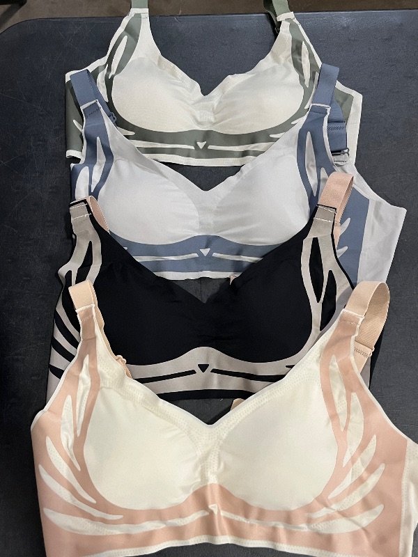 Photo 1 of (XL) Super Gather Bra Wireless Push Up Bras Lifting Anti-Sagging Wireless Push-Up Bra Older Women Bra Soft Comfort Gather Bra
