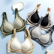 Photo 1 of (XL) Super Gather Bra Wireless Push Up Bras Lifting Anti-Sagging Wireless Push-Up Bra Older Women Bra Soft Comfort Gather Bra
