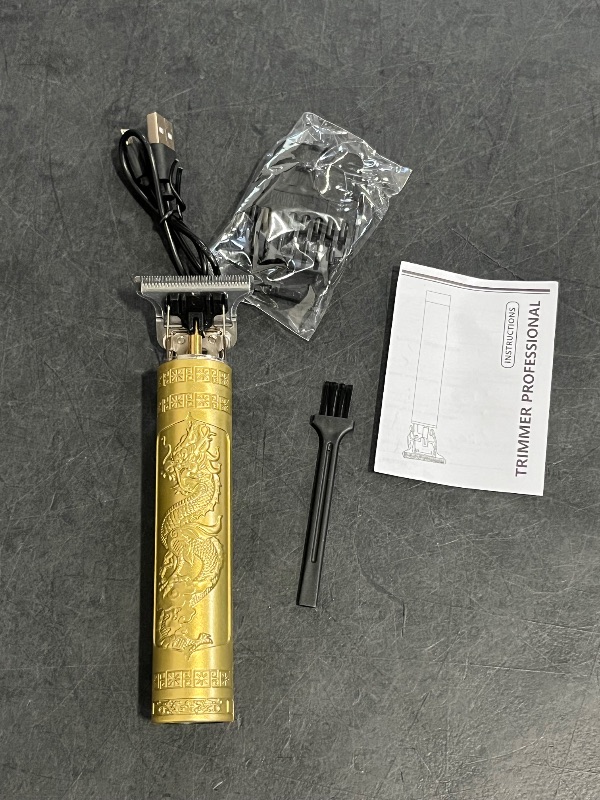 Photo 1 of Hair Clippers for Men Professional Cordless Rechargable Beard Trimmer Gold Kit with Guide Combs 