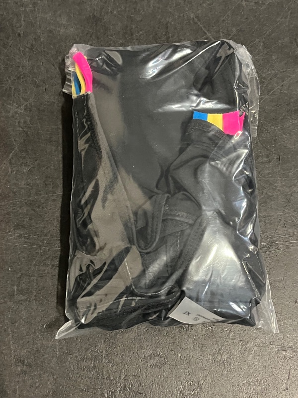 Photo 1 of (XL) Womens Black Bikini with Rainbow Shoulders 