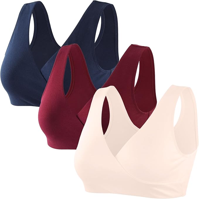 Photo 1 of (XL) Maternity Nursing Bras, Seamless Maternity Bra for Pregnancy & Breastfeeding, Comfortable Wireless Bra Night Sleep Top
