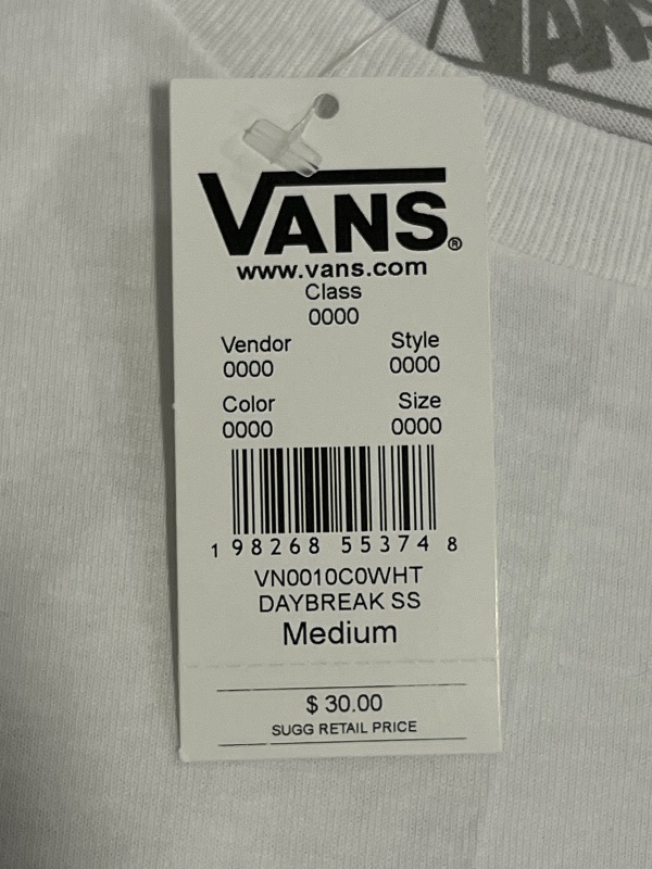 Photo 1 of (M) DayBreak TShirt in White- VANS