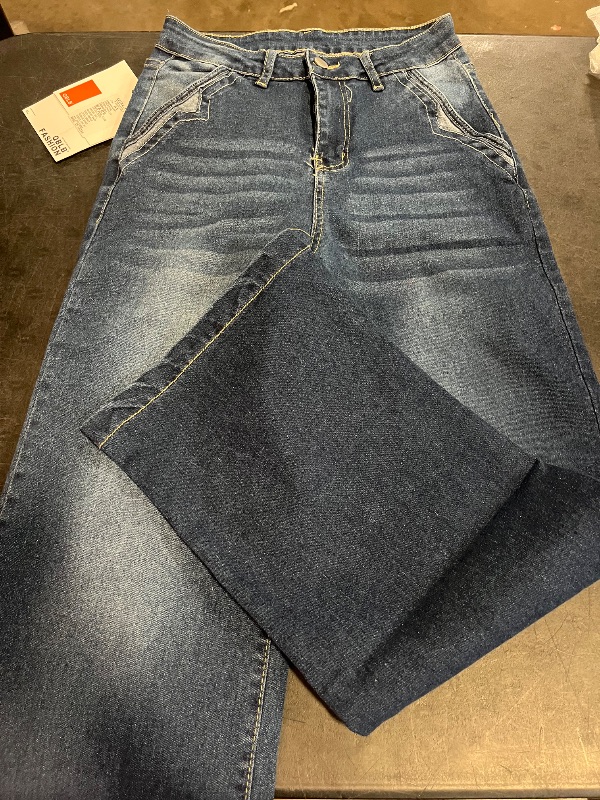 Photo 1 of (M) Womens Dark Wash Wide Leg Denim Jeans , Bootcut Jeans 