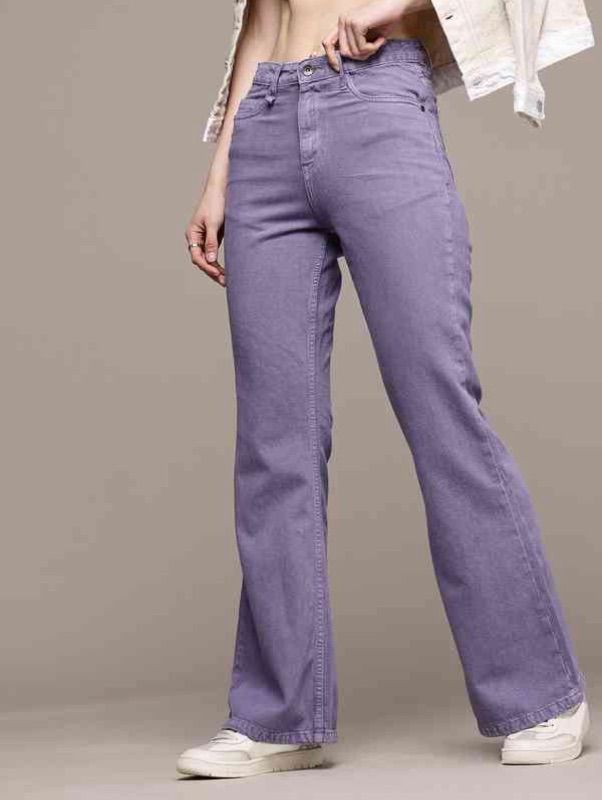 Photo 1 of (S) QBLB Fashion Girls Purple Denim Jeans